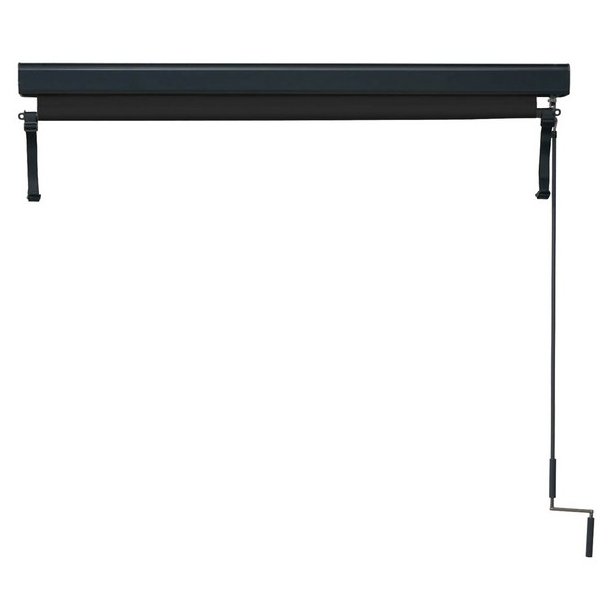 Vertikalmarkise 250 x 180 cm - sort antracit l�sk�rm og l�sejl