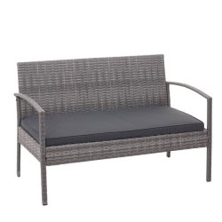 Polyrattan loungest - lounge havembelst i 4 dele - gr 2-1-1