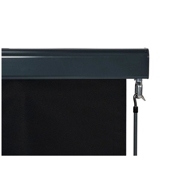 Vertikalmarkise 250 x 100 cm - sort antracit lskrm og lsejl