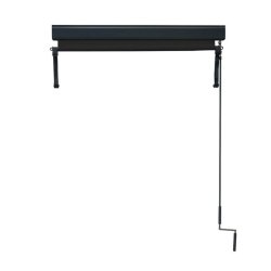 Vertikalmarkise 250 x 100 cm - sort antracit lskrm og lsejl