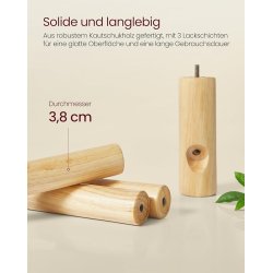 Stumtjener i tr� - frakke stativ til entre - beige 47x47x175