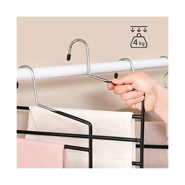 Bukseb�jler - sampak p� 4 stk skridsikre b�jler til 5 bukser - sort