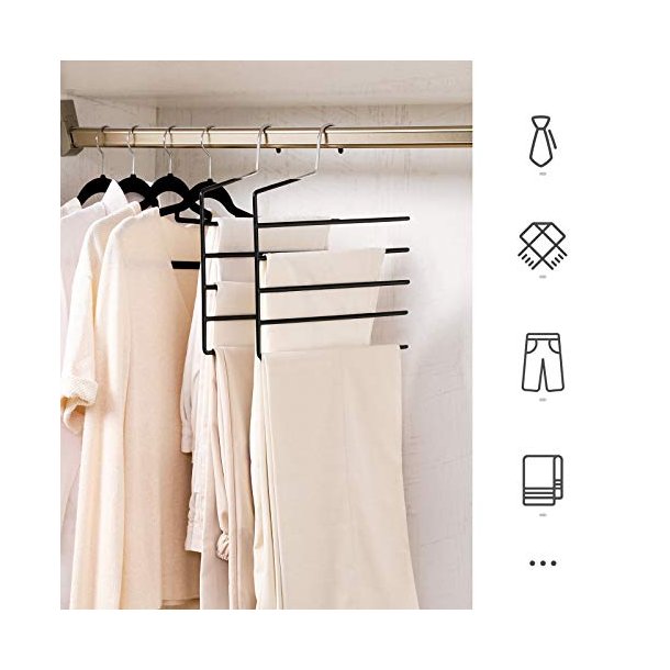 Bukseb�jler - sampak p� 4 stk skridsikre b�jler til 5 bukser - sort