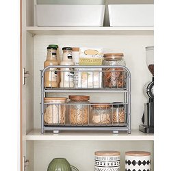 Opbevaringskurve - 2 udtrkskurve til skab og bord - gr metal