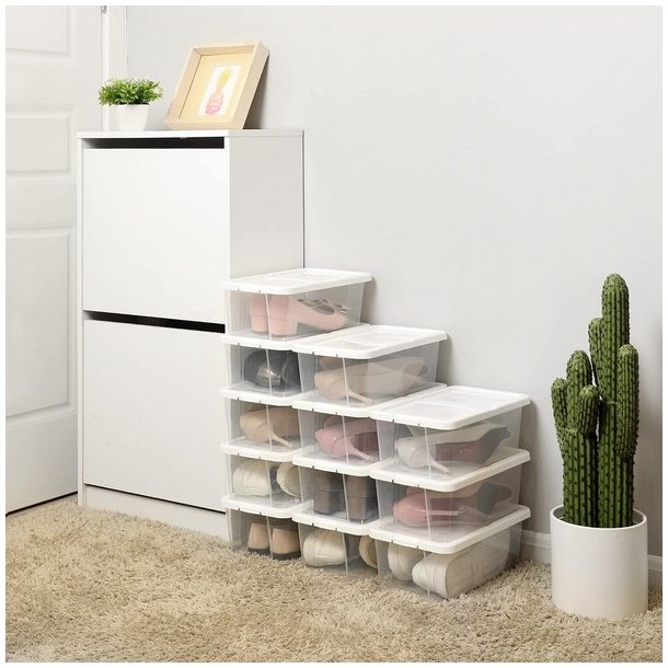 Opbevaringsbokse - 12 stk skokasser - opbevaringskasser til sko