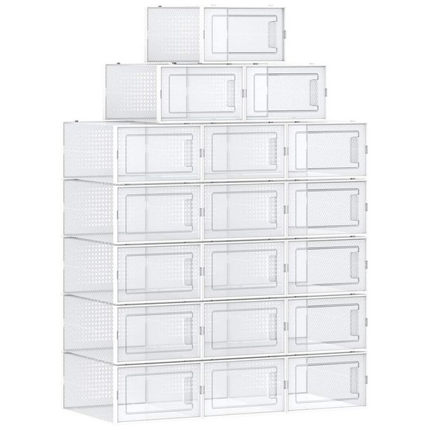 Opbevaringsbokse - 18 stk skokasser - opbevaringskasser til sko