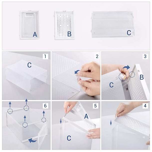 Opbevaringsbokse - 18 stk skokasser - opbevaringskasser til sko