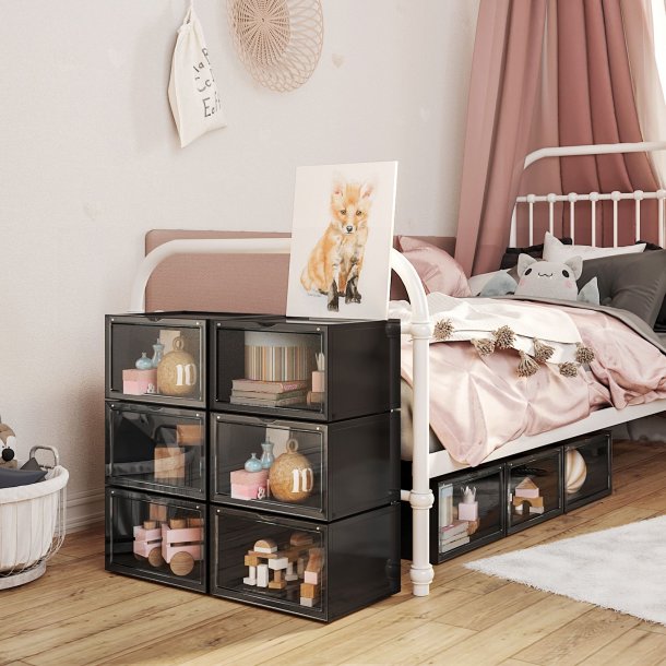 Opbevaringsbokse - 6 stk skokasser - opbevaringskasser til sko