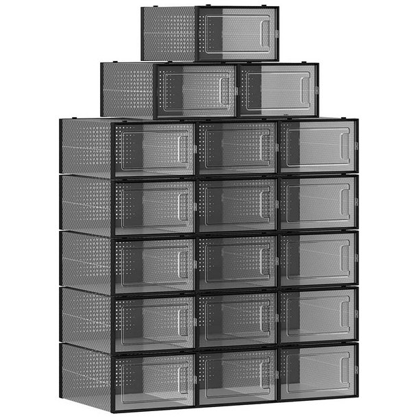 Opbevaringsbokse - 18 stk skokasser - opbevaringskasser til sko