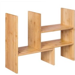 Hylder - skrivebordshylder - opbevaringshylder - brun bambus