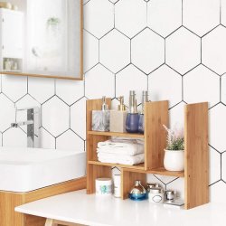 Hylder - skrivebordshylder - opbevaringshylder - brun bambus