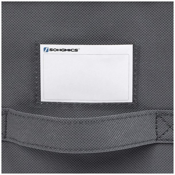 Opbevaringskasser - 3 foldbare stof�sker med l�g - gr� 40x30x25