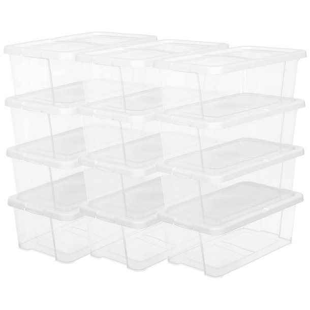 Opbevaringsbokse - 12 stk skokasser - opbevaringskasser til sko