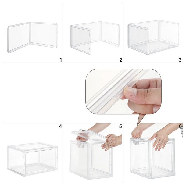 Opbevaringsbokse - 6 stk skokasser - opbevaringskasser til sko