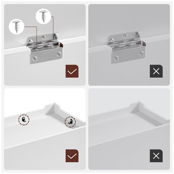 Opbevaringskiste 100 x 40 x 46 - stor opbevaringsboks - hvid