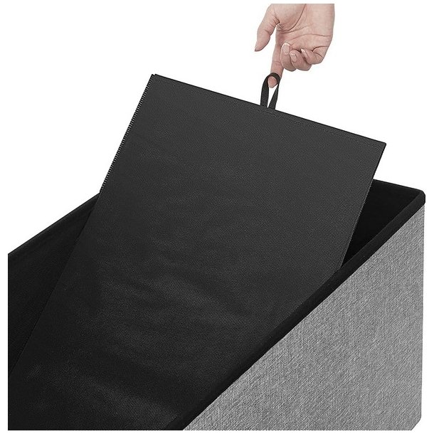 B�nk med kiste - siddeb�nk med opbevaring 76 x 38 x 38 - lysegr�
