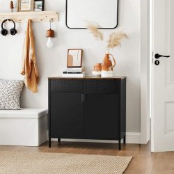 Opbevaringsskab - sknk rustik brun og sort stl 76 x 40 x 80