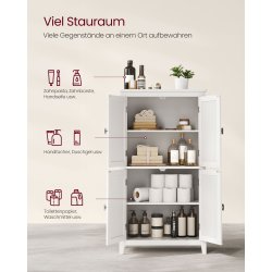 Badevrelsesskab med 2 skabe - opbevaringsskab hvid 110x60x30