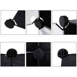 Reolsystem - kubisk garderobe i plastik med 2 b�jler og 12 rum