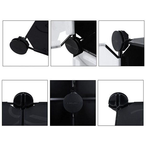 Reolsystem - kubisk garderobe i plastik med 2 b�jler og 12 rum