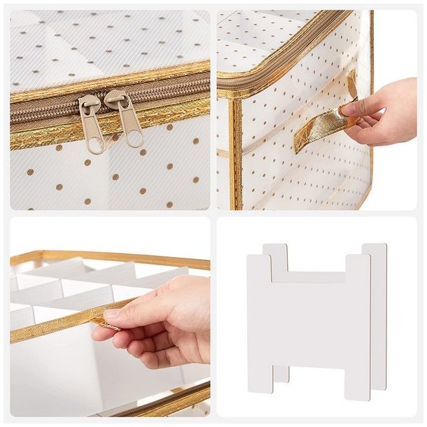 Opbevaringstasker til julekugler med 128 rum - 2 julekugle tasker