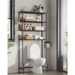 Badevrelsesreol - stlreol til over toilet og vaskemaskine - sort