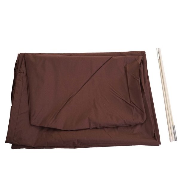 Overtrk til parasol 3,5 - vandtt brun cover til haveparasol