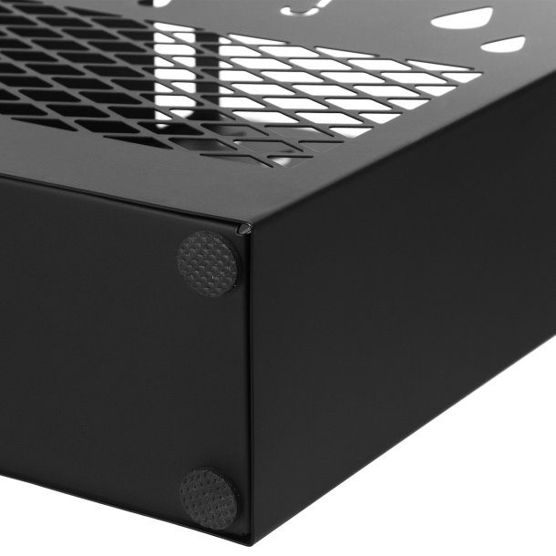 Paraplystativ med kroge og drypbakke - sort paraplyholder