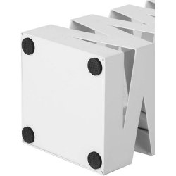 Paraplyholder med kroge og drypbakke - hvid paraplystativ