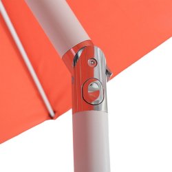 Haveparasol i aluminium med knk/vip 270 cm - orange parasol