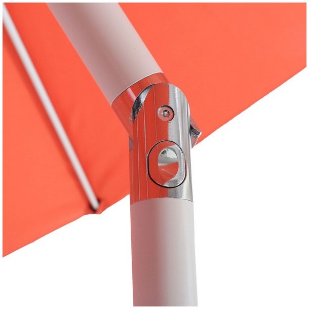 Haveparasol i aluminium med knk/vip 270 cm - orange parasol