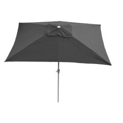 Parasol 3 x 2 meter i aluminium med knk/vip - antracit haveparasol