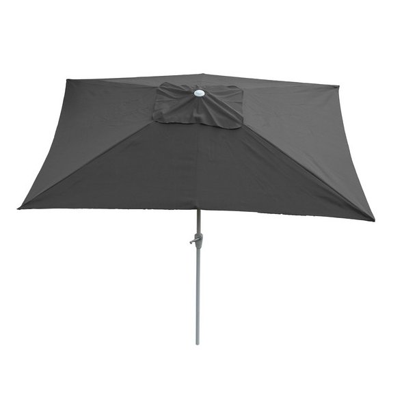 Parasol 3 x 2 meter i aluminium med knk/vip - antracit haveparasol