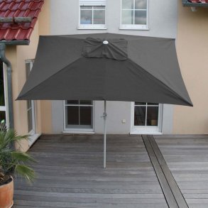Parasol 3 x 2 meter i aluminium med knk/vip - antracit haveparasol
