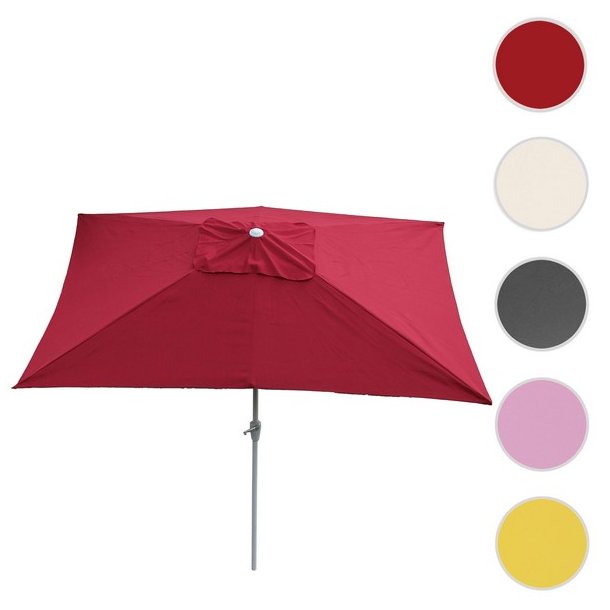 Parasol i aluminium med knk/vip 2x3M - bordeaux