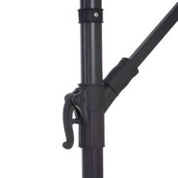 Hngeparasol 3 meter - 300 cm creme vipbar parasol med krydsfod og fliser