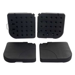 Hngeparasol 3 meter - 300 cm creme vipbar parasol med krydsfod og fliser