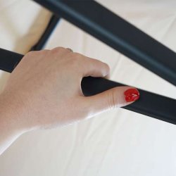 Hngeparasol 3 meter - 300 cm creme vipbar parasol med krydsfod og fliser