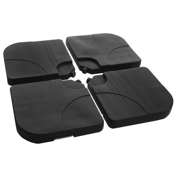 Hngeparasol 3 meter - 300 cm antracit vipbar parasol med krydsfod og fliser