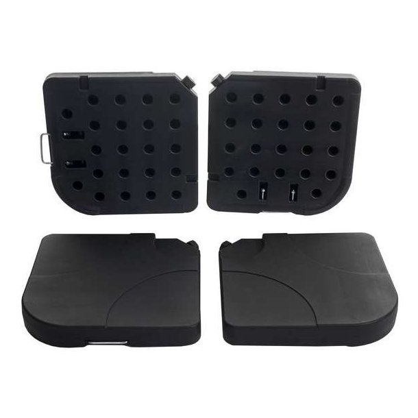 Hngeparasol 3 meter - 300 cm antracit vipbar parasol med krydsfod og fliser