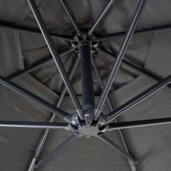 Hngeparasol 3 meter - 300 cm antracit vipbar parasol med krydsfod