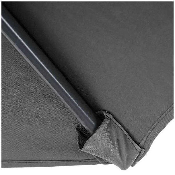 Hngeparasol 3 meter - 300 cm antracit vipbar parasol med krydsfod