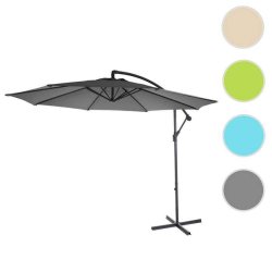 Hngeparasol 3 meter - 300 cm antracit vipbar parasol med krydsfod