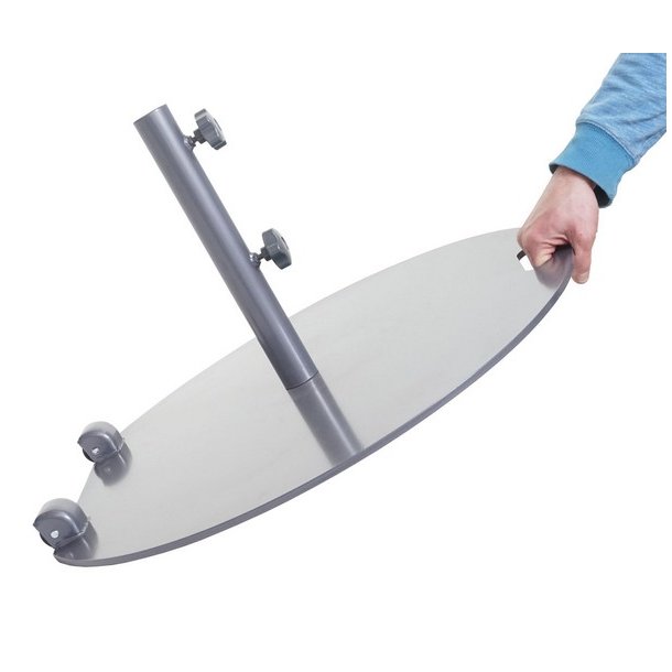 Parasolfod med hjul til parasolstang 3 cm til 4 cm - mobil parasolfod