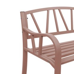 Havebnk - parkbnk og stlbnk i pulverlakeret stl ~ brun