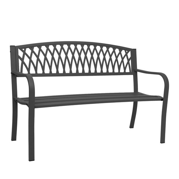 Parkbnk - stlbnk i pulverlakeret stl ~ sort havebnk