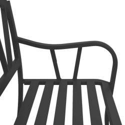 Havebnk - parkbnk og stlbnk i pulverlakeret stl ~ sort