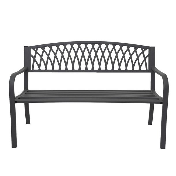 Parkbnk - stlbnk i pulverlakeret stl ~ sort havebnk