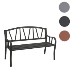 Havebnk - parkbnk og stlbnk i pulverlakeret stl ~ sort