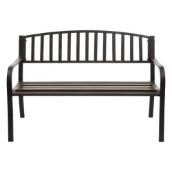 St�lb�nk - vintage bronze parkb�nk og haveb�nk i pulverlakeret st�l